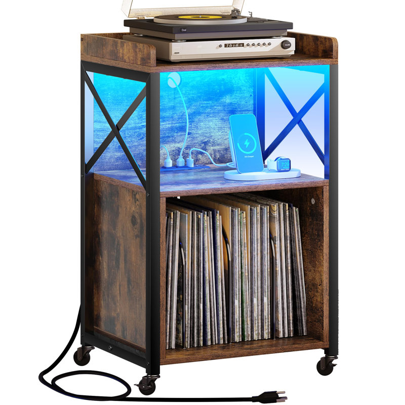 17 Stories Record Player Audio Rack | Wayfair