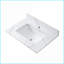 Comptoir de meuble-lavabo 31 po avec lavabo encastré en céramique & amp; Dosseret - Montary | Pierre frittée | Blanc