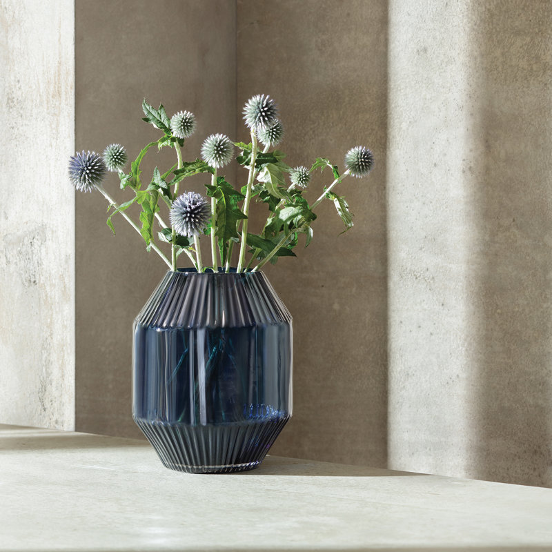 Rotunda Handmade Glass Table Vase, Sapphire