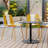 Holiday - 4-Pack Modern Striped Color Block Chairs – Indoor/Outdoor PP Plastic Seat & Sturdy Metal Legs, Vibrant White, Orange, Beige – For Living Room, Balcony, Café, Terrace-65241447