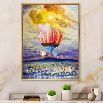 «Cute Ballon Paint Landscape II», art mural sur toile pour enfants