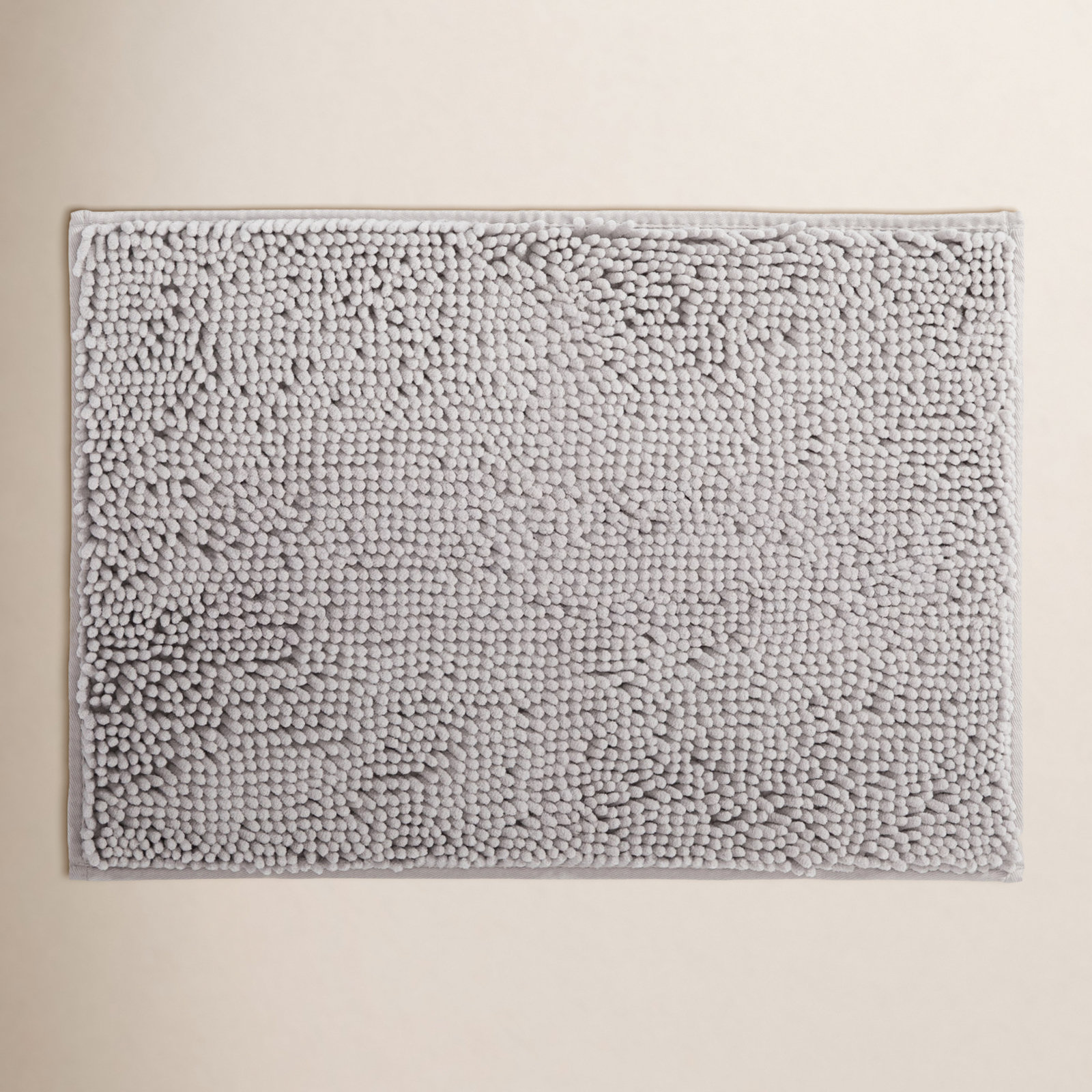 Chenille Bath Mat, Light Gray, Single - 24" L x 17" W