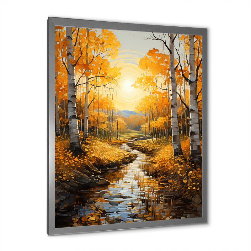 Wayolle Sunlit Grove IV - impression, H 20 po x l 12 po x P 1 po, Cadre photo argenté