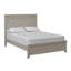 Lit en bois massif et grand lit de 63,88 po Largeur, placages de frêne, gris 86,88 lb, bois d'hévéa