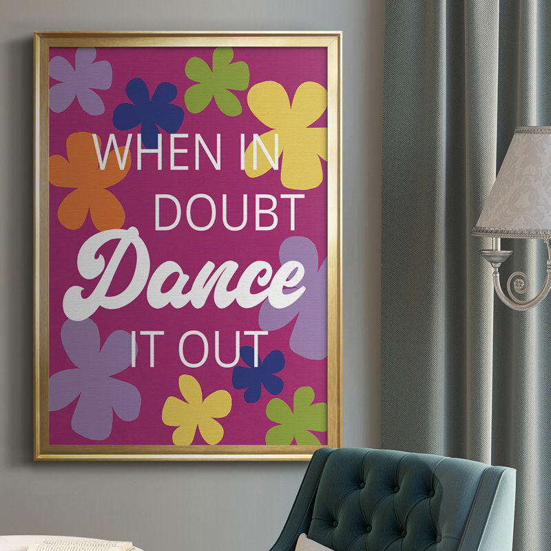 «Dance It Out», reproduction encadrée de qualité supérieure - prête à être accrochée, Or, H 42,5 po x l 30,5 po x P 1 po