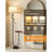 63.8'' Dimmable Tray Table Floor Lamp Standing Lamp With Shelf And Coat Rack 