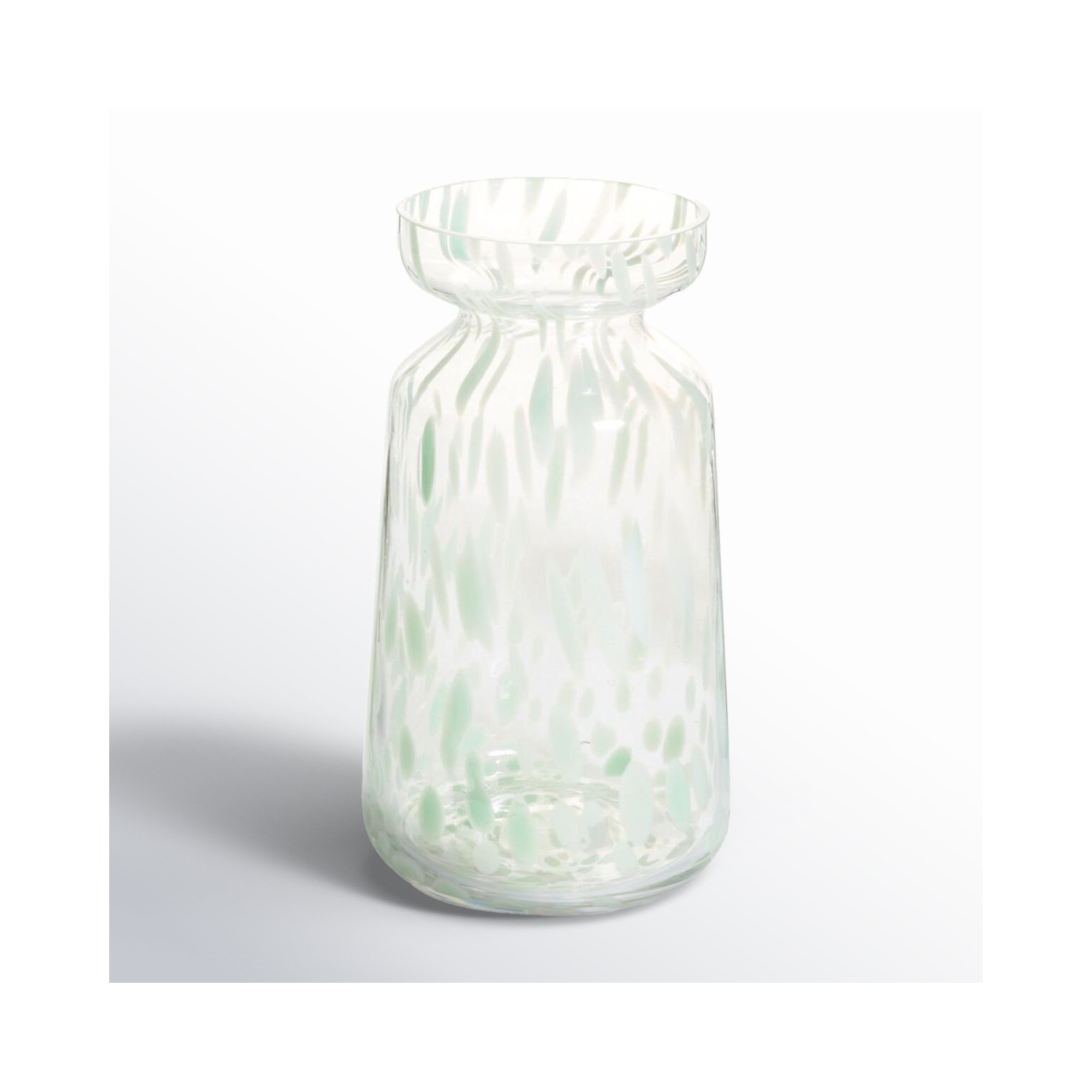 Aude 9.75'' Glass Table Vase, Green