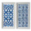 Décoration murale - blanc, bleu - ensemble de deux