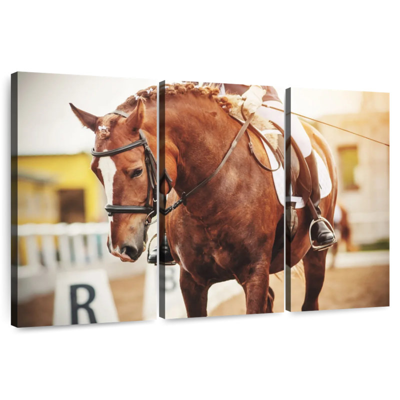 Cheval châtaignier Sireci, H 20 po x l 33 po