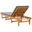 Chaise longue de patio avec coussin Chaise longue d'extérieur en bois d'acacia massif-184627770-160463041