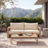 Ensemble de conversation d'extérieur en bois d'acacia Zorin Modern Coastal