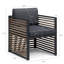 Fauteuil de patio en teck Pawni sans housse personnalisée