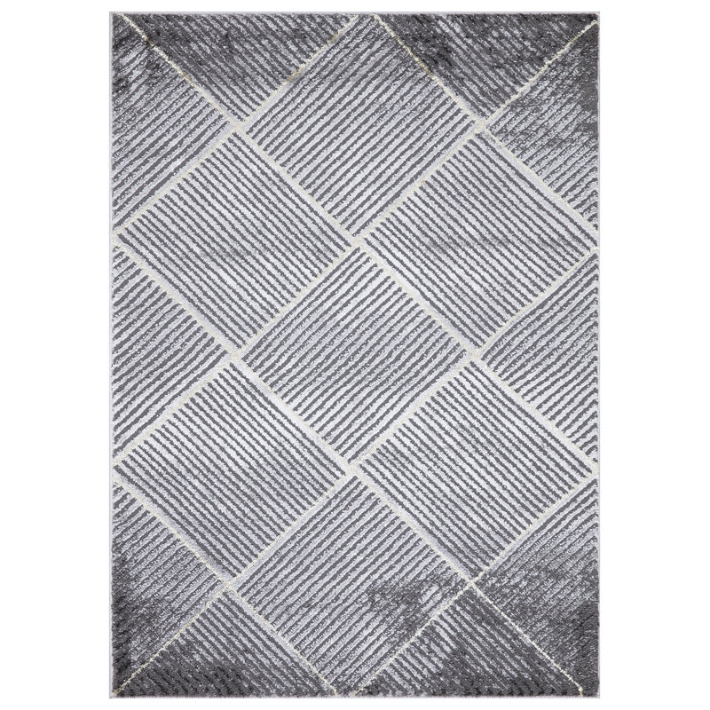 Geometric Indoor Rug, Rectangle 3'3" x 4'7"