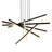 Sirius 32-in 6-Light Linear Integated LED Chandelier Height Adjustable ETL Certified Plank Pendant