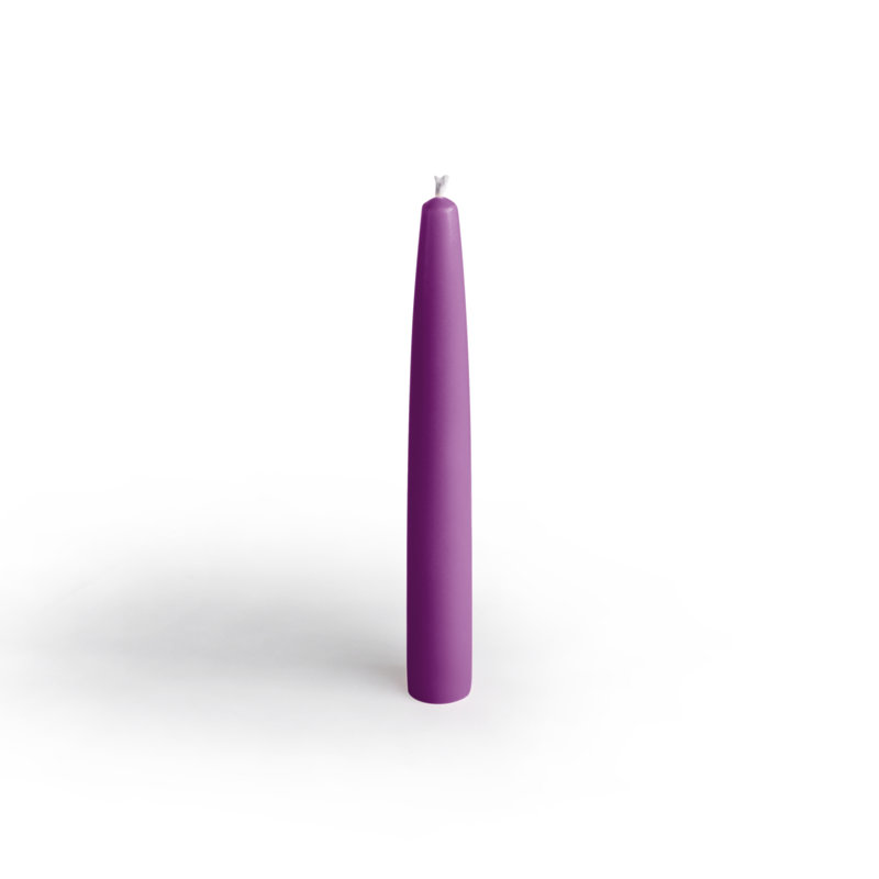 Unscented Taper Candle, 6" H, Purple