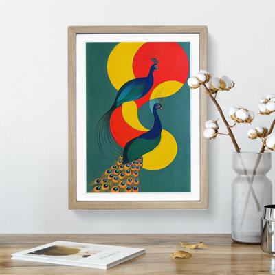 Abstract Peacocks No.1 - Framed Print