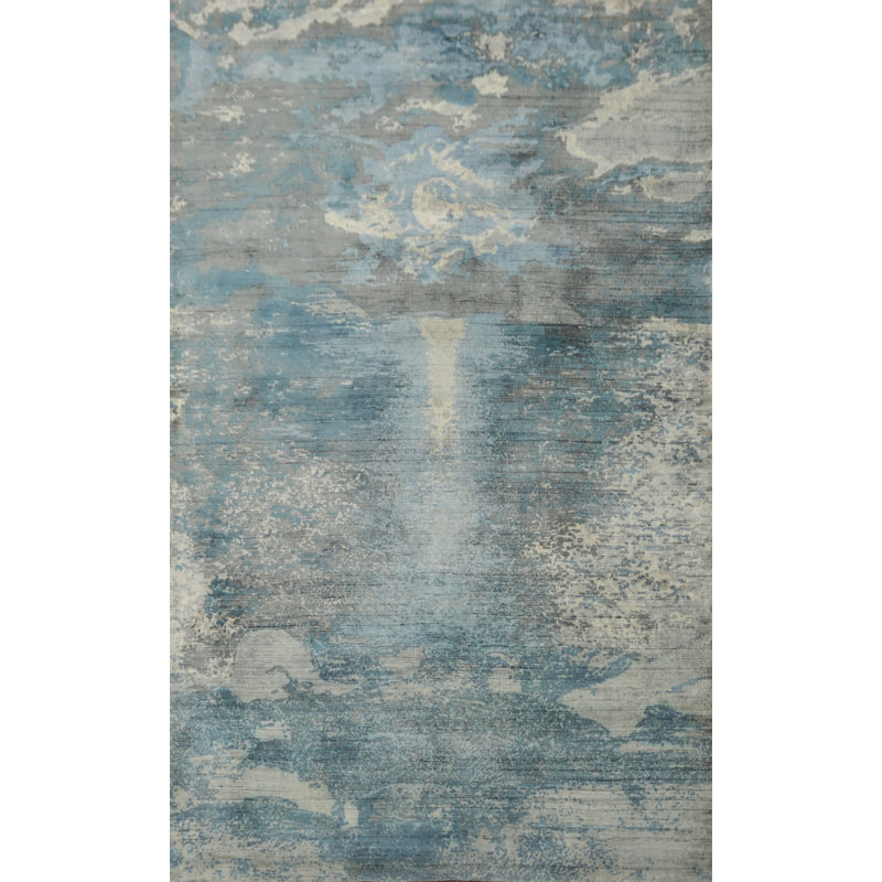Tapis bleu 5 x 8