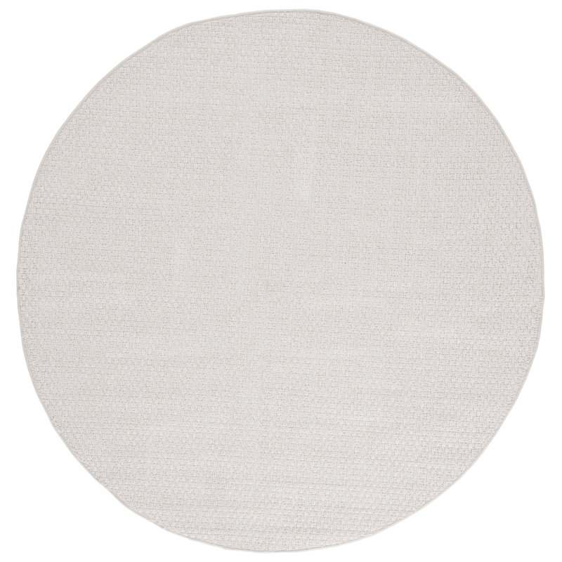 Sisal All-Weather Performance Solid Color Indoor/Outdoor Area Rug, Round 6'7"
