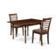L'ensemble de salle à manger 3 pièces contient une table de cuisine rectangulaire avec Dropleaf et 2 chaises de salle à manger rembourrées en tissu de lin, acajou-1441049896-1441049878