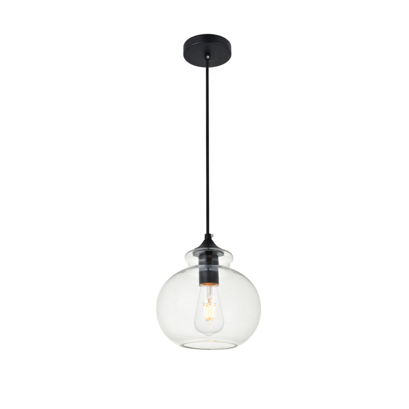 Inola 1-Light Dimmable Pendant, Black