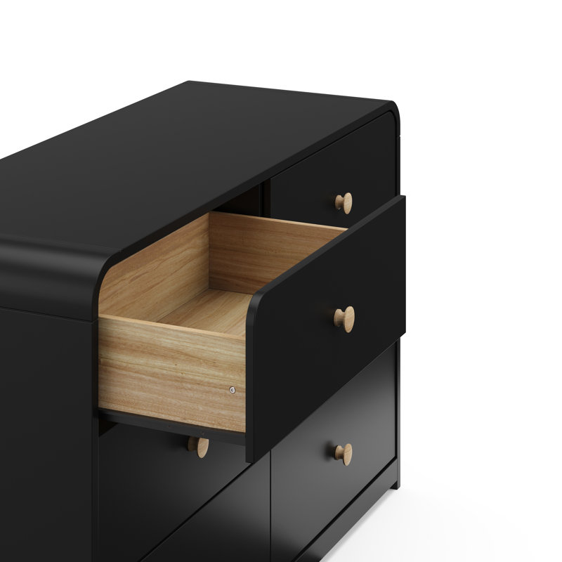 Storkcraft Santos 6 Drawer Dresser, Black