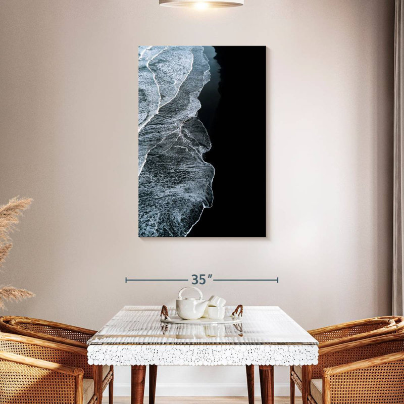 Gillard Black Gillard Waves, 45" H x 30" W