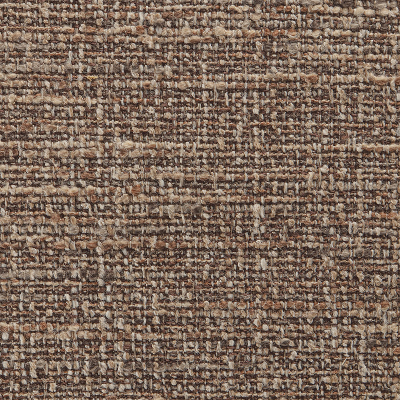 Banc rembourré en tissu brun Hickory, Brown Polyester Fabric, Brun