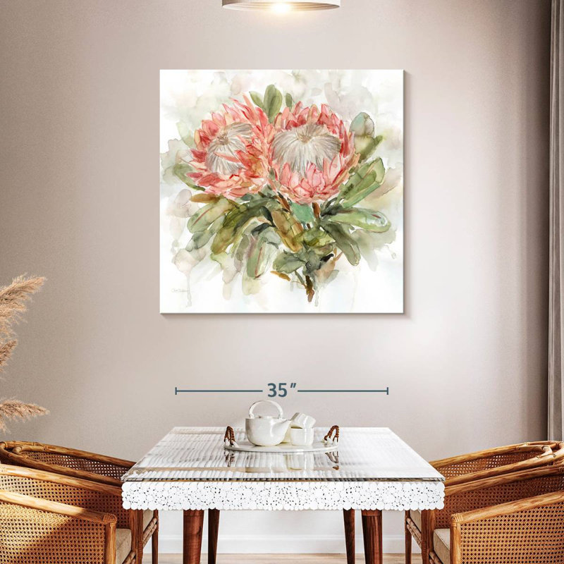 Harnek Pale Protea I, 39" H x 39" W