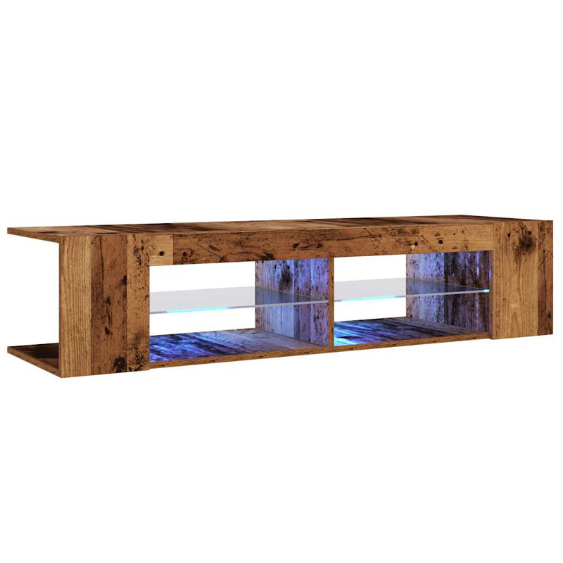 Albinas Unfinished TV Stand for TVs up to 60", Old Wood