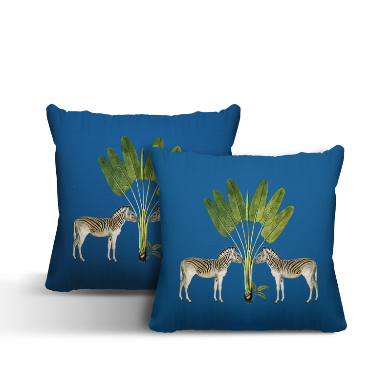 Housse et insert de coussin carré intérieur / extérieur , L 17 po x H 17 po, Turquoise