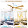52 Inch Modern Ceiling Fan With 22W LED Light And Remote Control 5 ABS Blades For Living Room