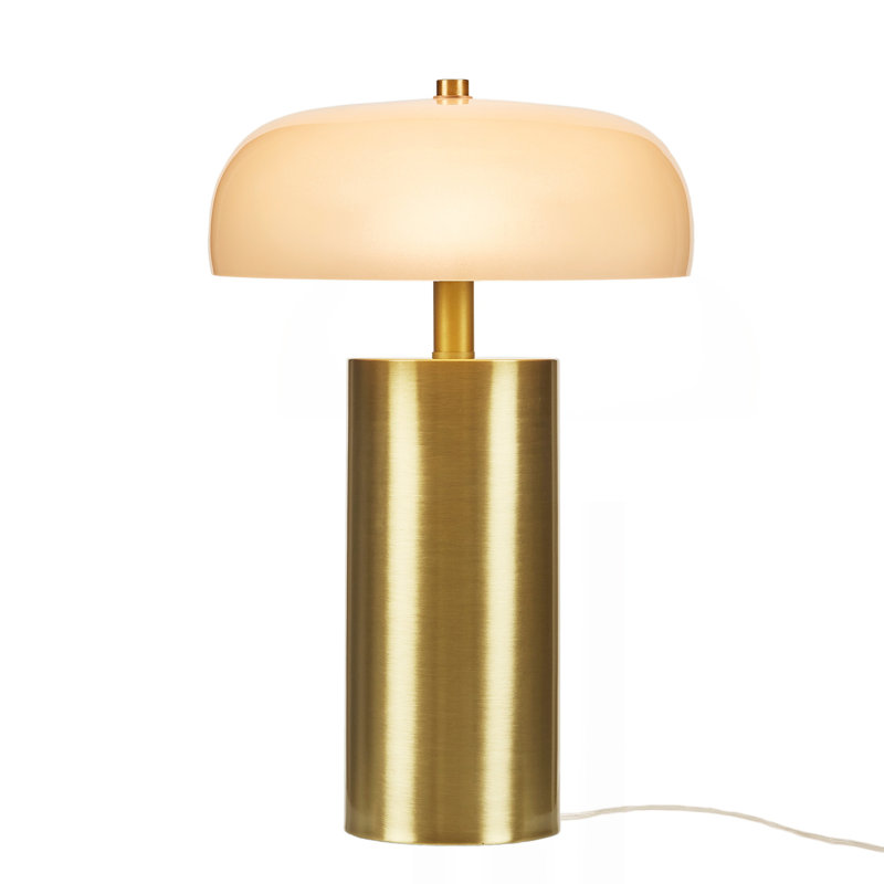 Lampe de table 1 pièce en céramique texturée avec abat-jour cannelé