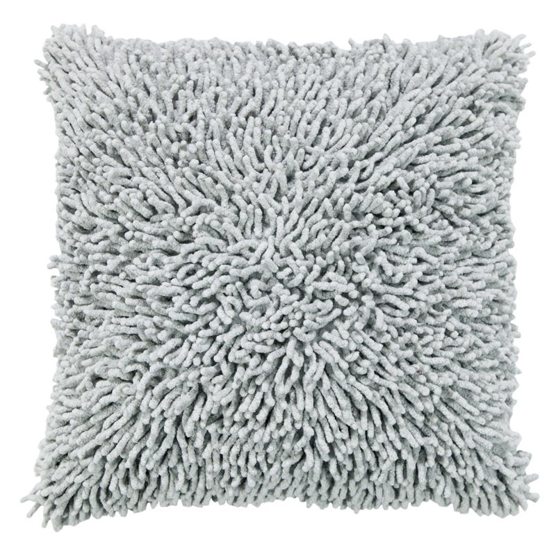 Cotton Throw Pillow, Gray