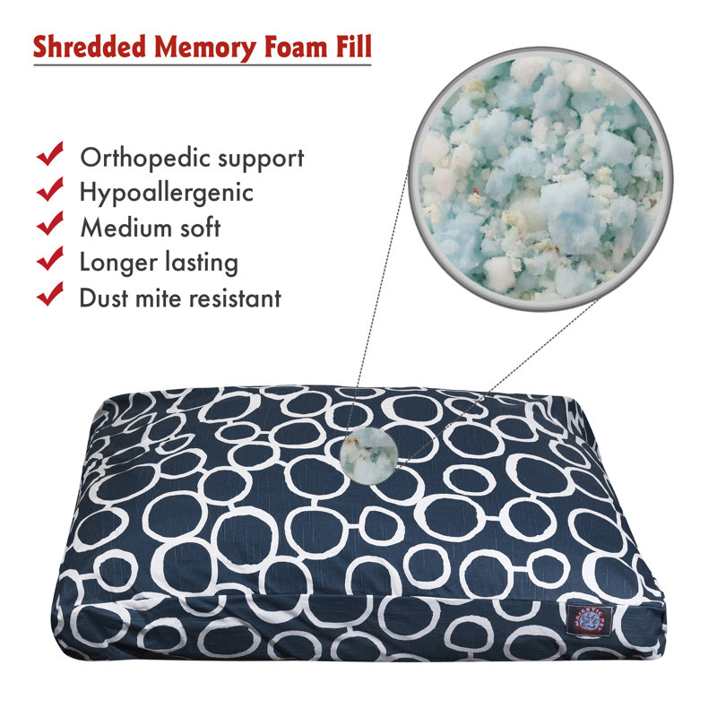 Coussin Fusion Orthopedic, Bleu marine, Moyen (l 29 po x P 36 po x H 5 po) ;