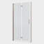 Porte de douche pivotante universelle à ajustement de 1 3/8 po, avec finition en verre trempé de 1/4 po 3472