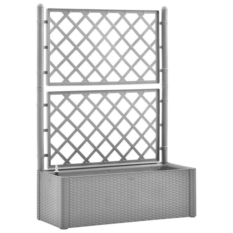 Griffiths Raised Garden Bed with Trellis, 142cm H x 100cm W x 43cm D