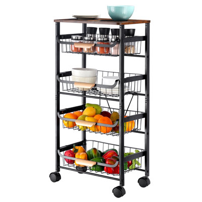 17.16'' H x 12.09'' W Utility Cart with Wheels