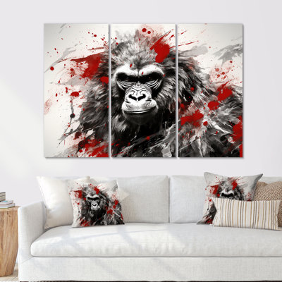 «Red Gorilla Graffiti - Gorilla», ensemble d'art mural