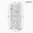 Storage Cabinet with Two Doors for Bathroom, Office, Adjustable Shelf, MDF Board-767961465