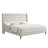 King Size Bed Frame High Headboard Upholstered Platform Bed With Wave