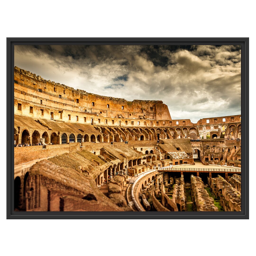 Gerahmtes Wandbild Colloseum in Rom von innen