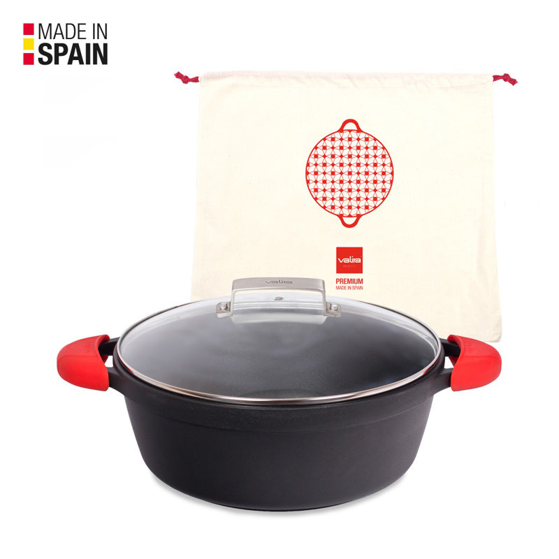 Valira Non-Stick Aluminum Round Dutch Oven, 6 L