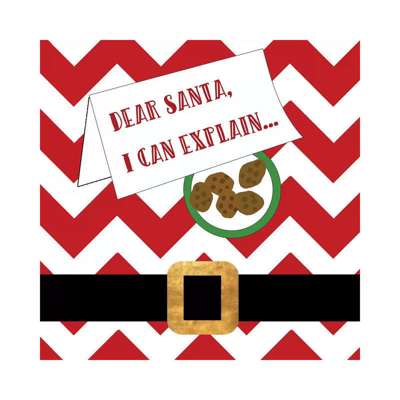 Dear Santa, I Can Explain by Anna Quach - Wrapped Canvas Print, 45.72cm H x 45.72cm W