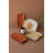  Ceramic Serving Platter Toast Design Decorative Serveware for Tabletop Decor Brown Multicolor Glazed Finish-1179818001