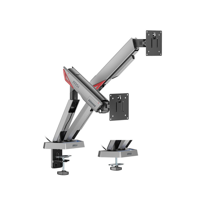 Support double écran MSI MPG MT161DR, noir mat/gris peint - MPGMT161DR