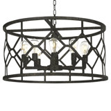 Diamond 8 - Light Candle Style Drum Chandelier