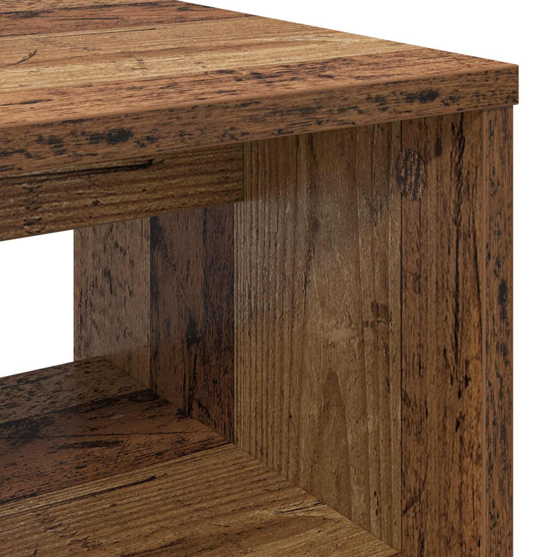 Unfinished TV Stand, 40cm H x 60cm L x 35cm W, Old Wood