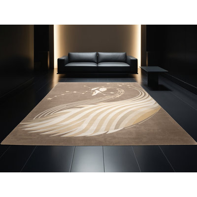 Tapis contemporain gris lavable à la machine Pavlo