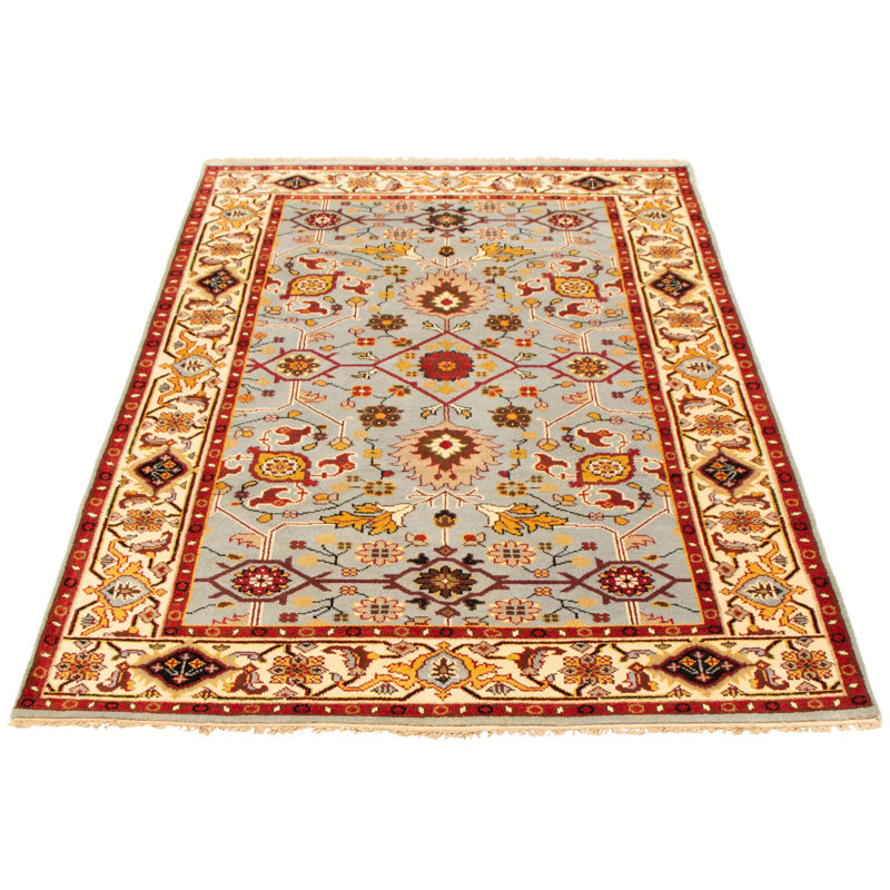 Leoanthony One-of-a-Kind 6' x 9'1" New Age Rectangle Wool Area Rug in Beige