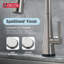 Robinet de cuisine en nickel brossé avec douchette rétractable Lenta, robinet d'évier de cuisine monotrou moderne, poignée simple, acier inoxydable SpotShield-48782982